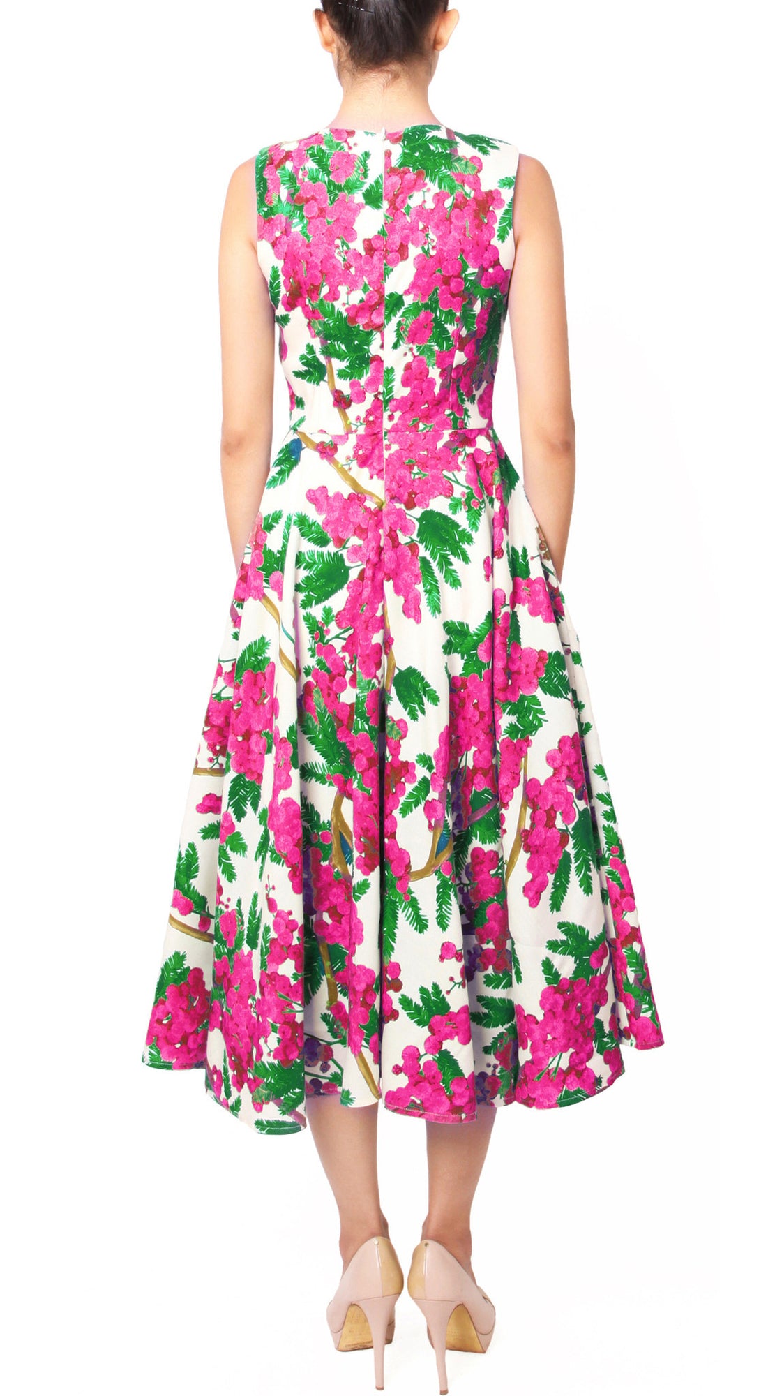 Sleeveless | Mimosa | White Back | Right | Dress By Samantha Sung