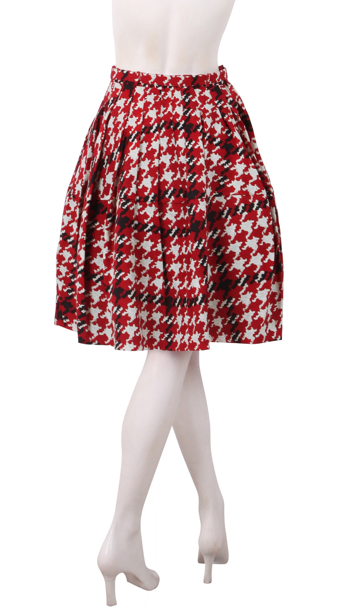Regular | Miro Houndstooth | Blood Red Black | Back | Skirt By Samantha Sung