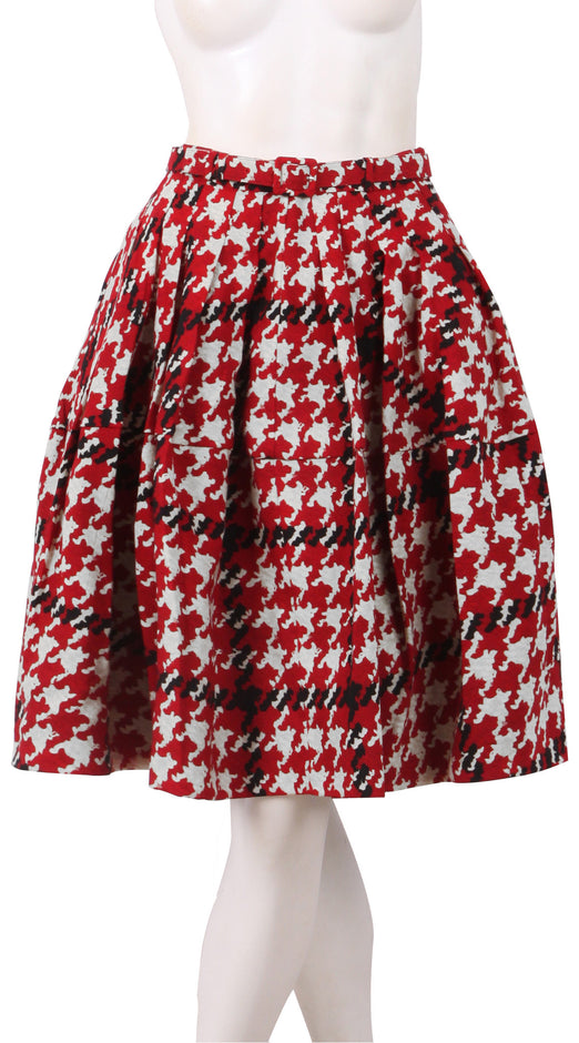 Regular | Miro Houndstooth | Blood Red Black | Style | Skirt By Samantha Sung