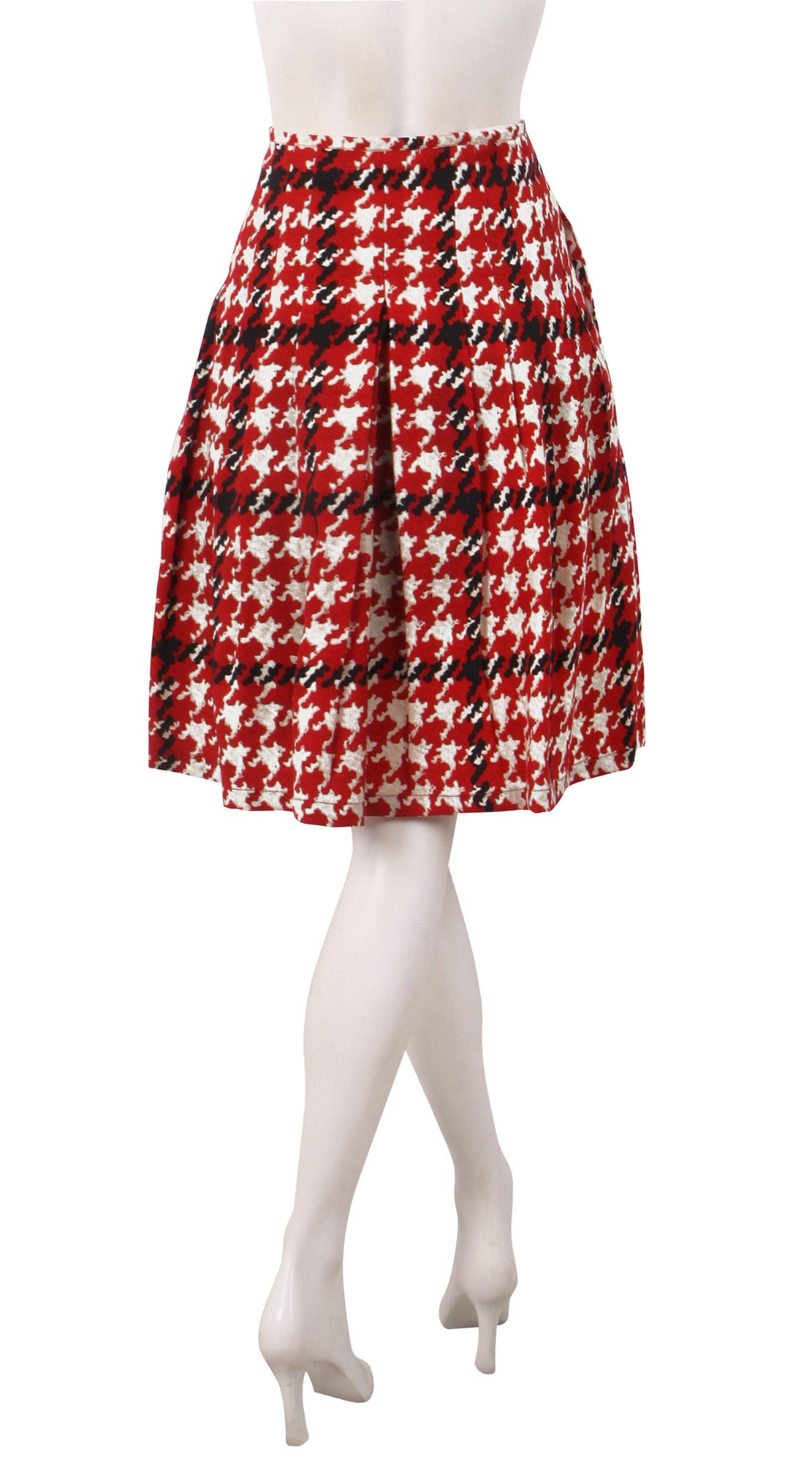 Regular | Miro Houndstooth | Blood Red Black | Back | Skirt By Samantha Sung