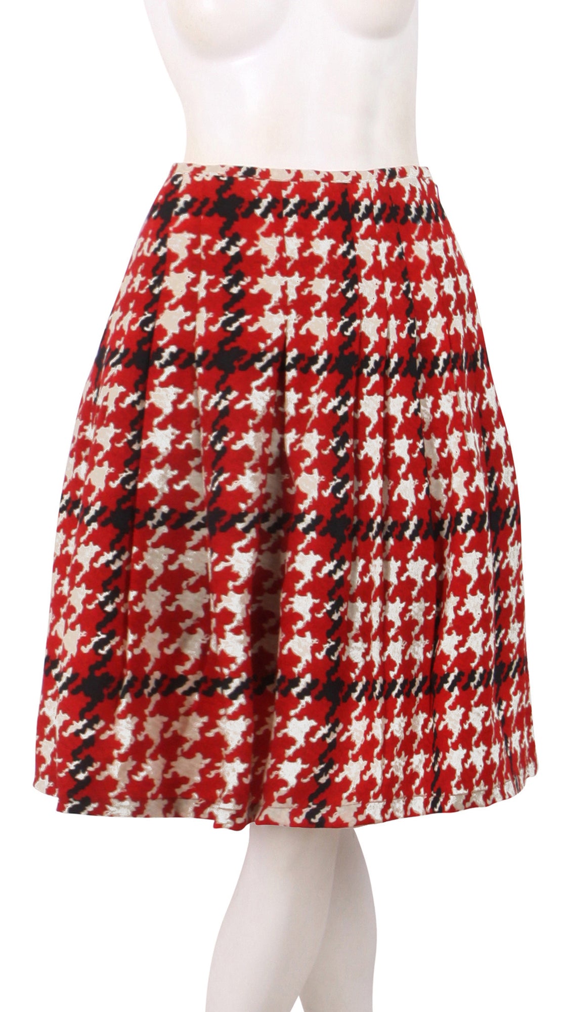 Regular | Miro Houndstooth | Blood Red Black | Front | Skirt By Samantha Sung