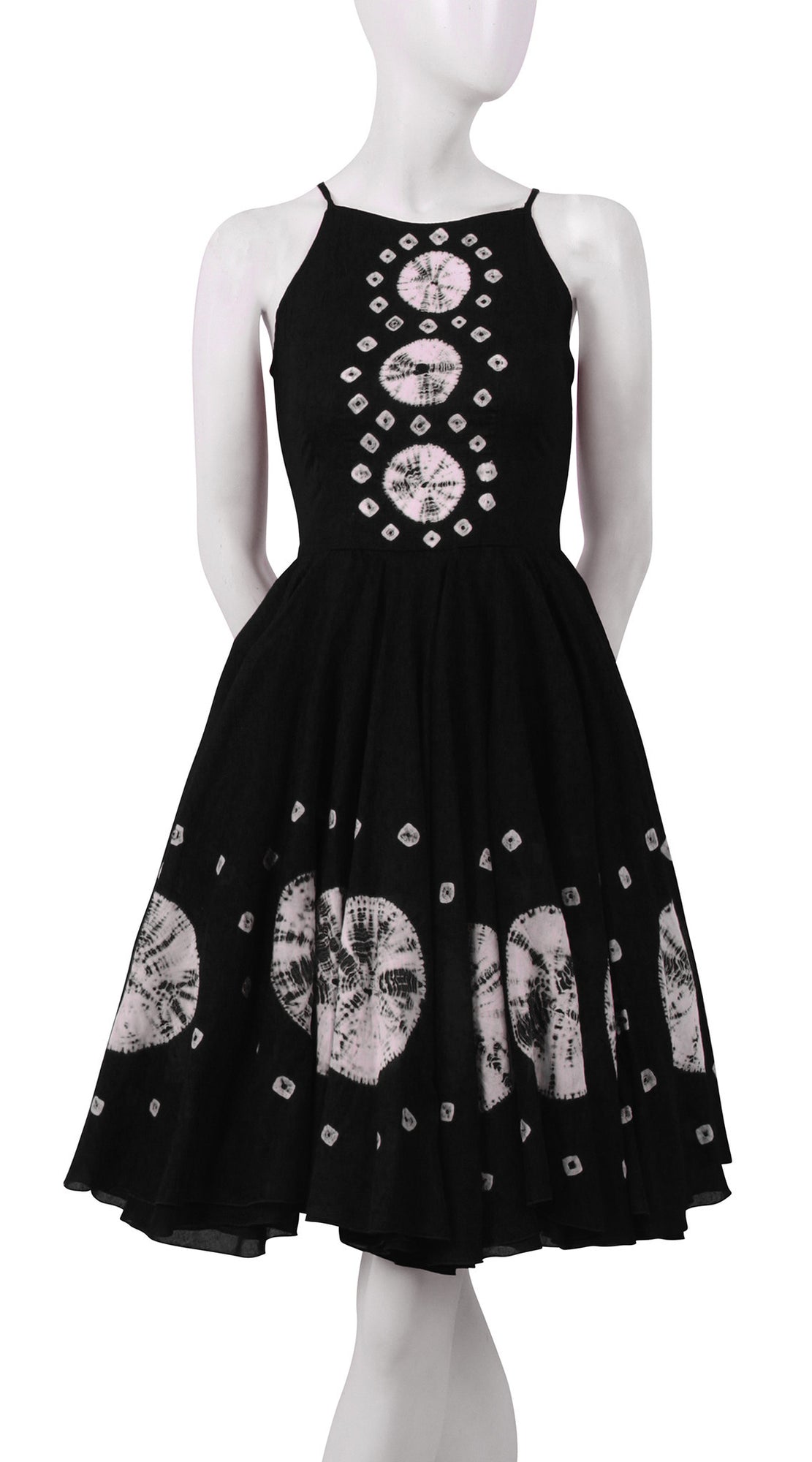 Sleeveless | Nana Shibori | Rose | Black | Dress By Samantha Sung