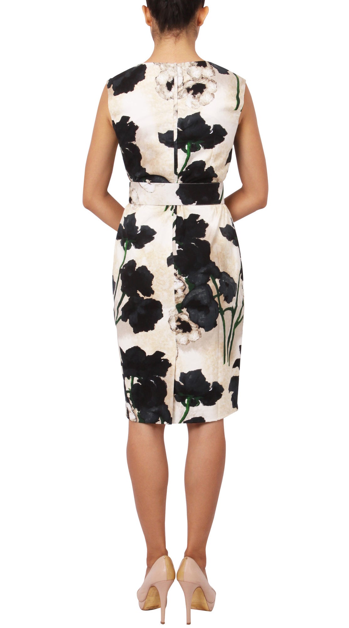 Cap Sleeve | Poppy | Ivory Black | Back | Dress By Samantha Sung