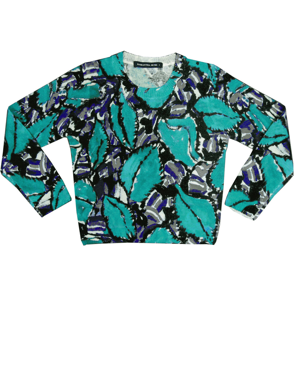 3/4 Sleeve | Velvet Klimt | Deep Jade | Front | Pullover By Samantha Sung