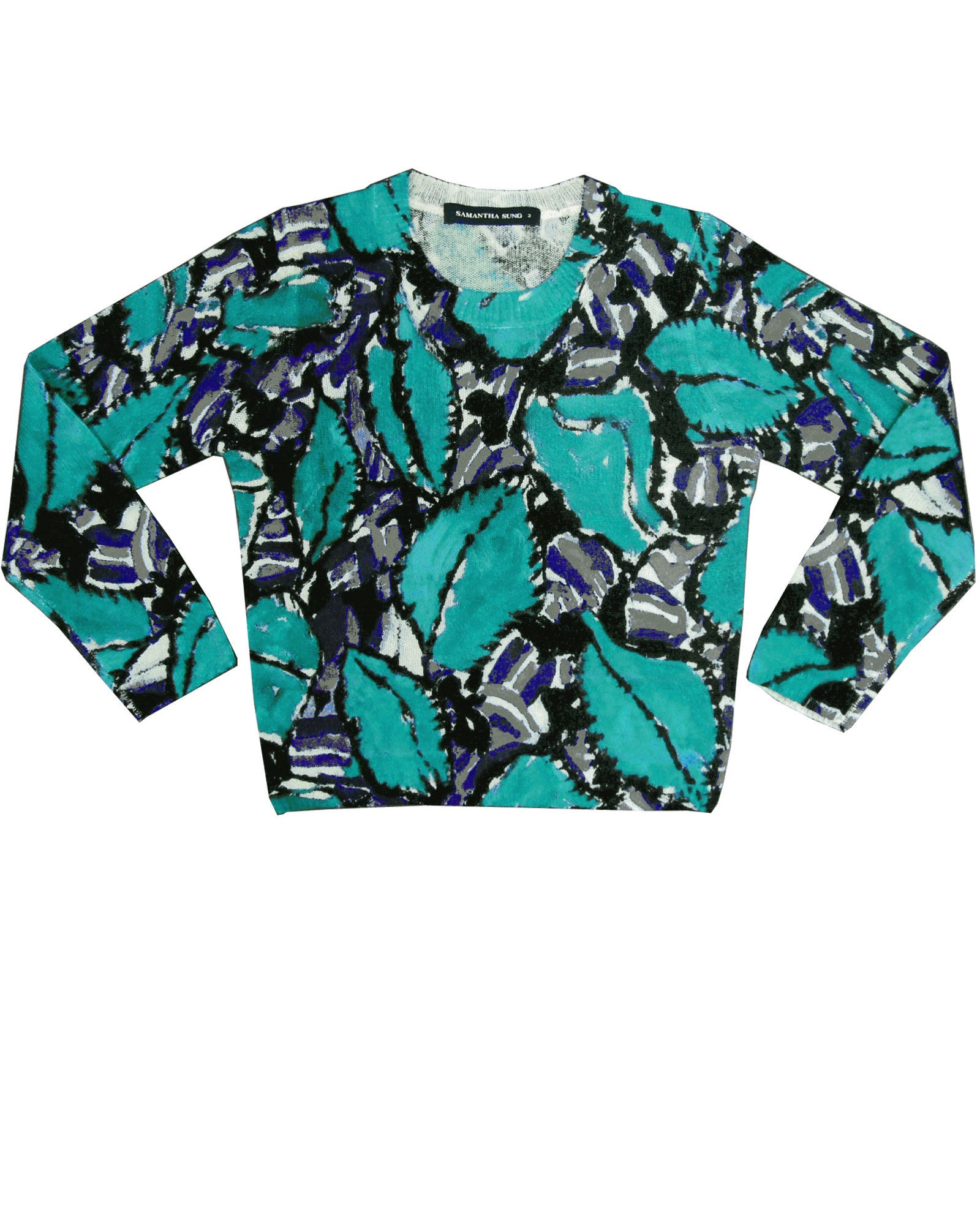 3/4 Sleeve | Velvet Klimt | Deep Jade | Front | Pullover By Samantha Sung