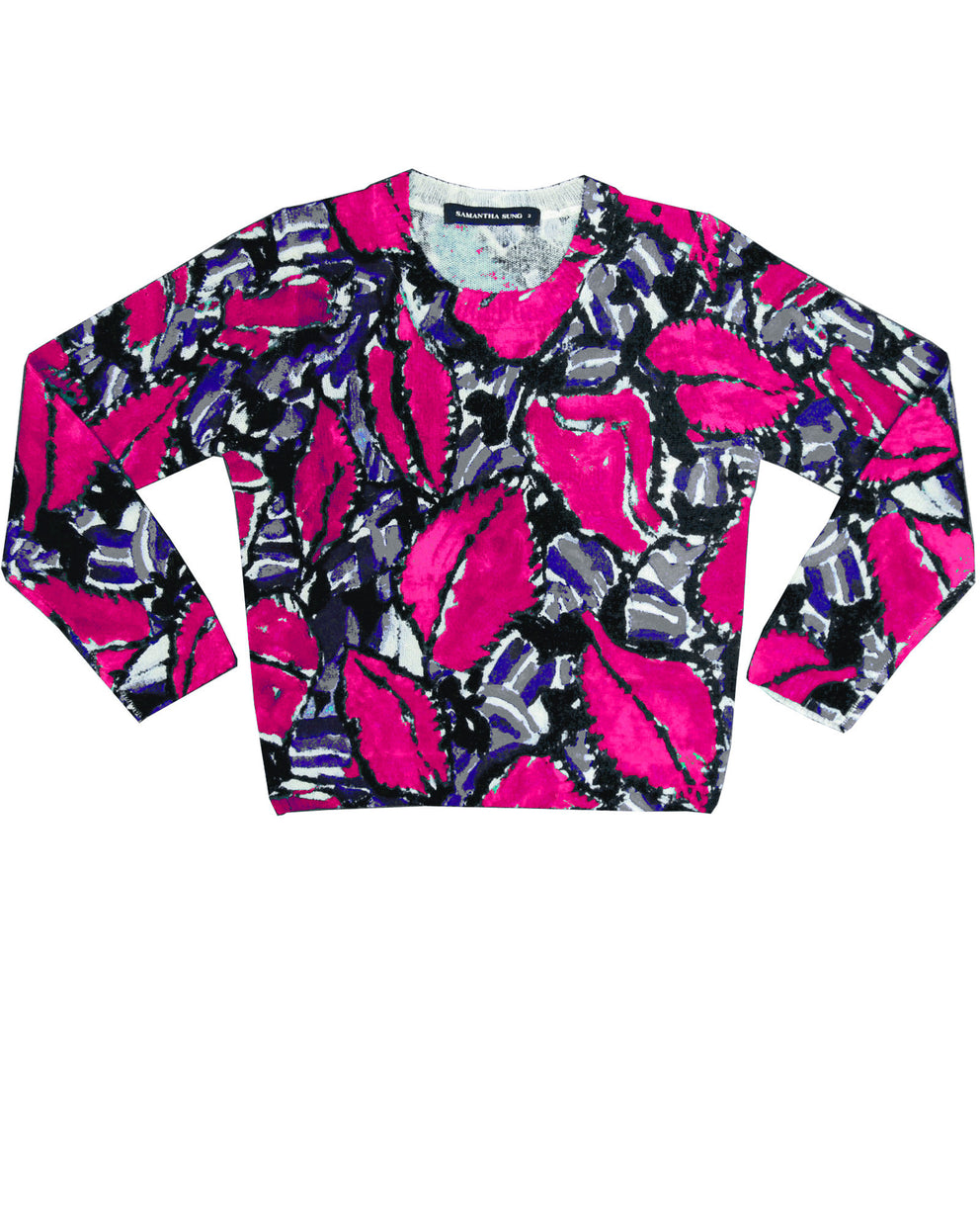 3/4 Sleeve | Velvet Klimt | Deep Pink | Front | Pullover By Samantha Sung