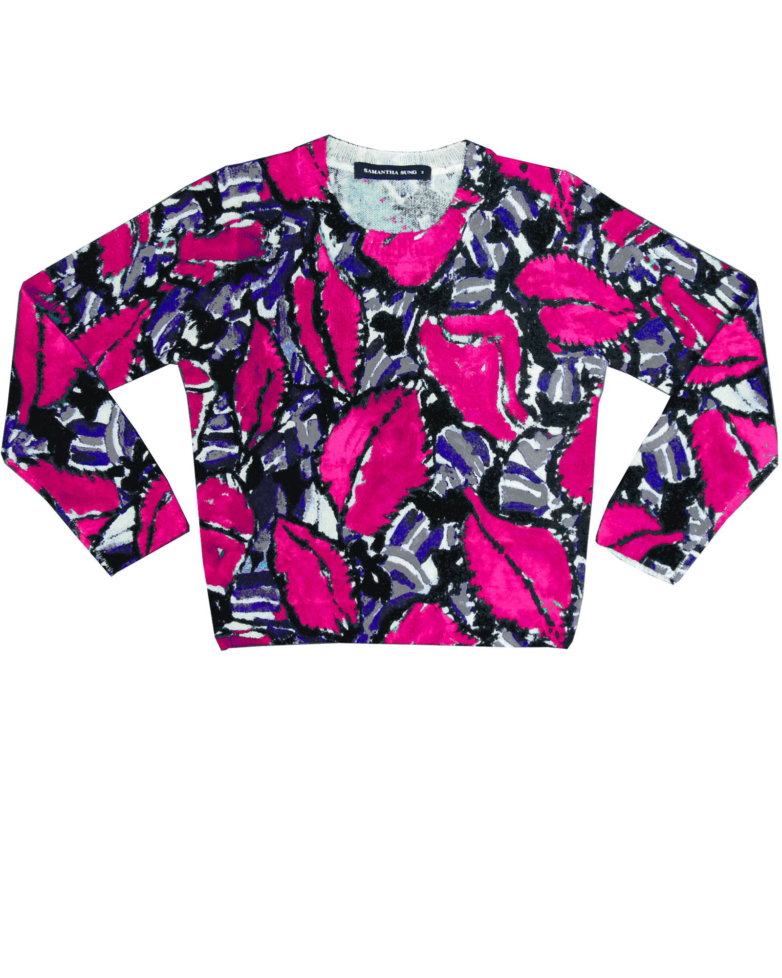 3/4 Sleeve | Velvet Klimt | Deep Pink | Front | Pullover By Samantha Sung