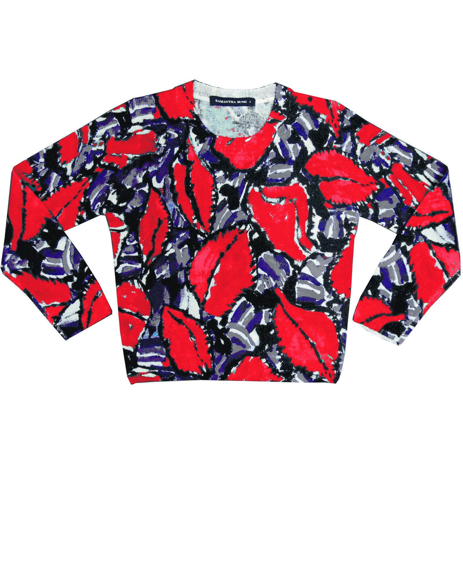 3/4 Sleeve | Velvet Klimt | Deep Red | Front | Pullover By Samantha Sung