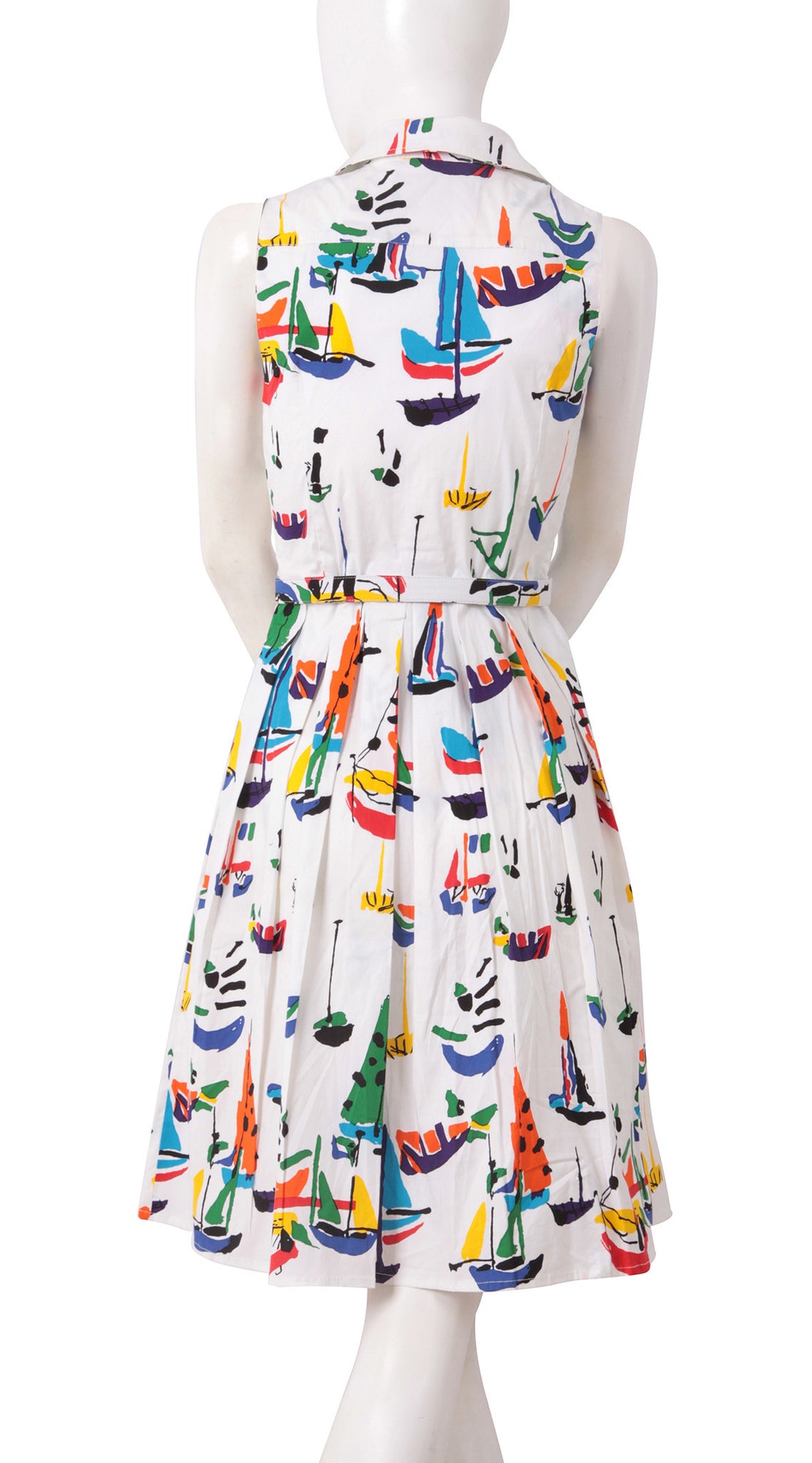 Sleeveless | Sail Boat | Original | Back | Shirt Dress By Samantha Sung
