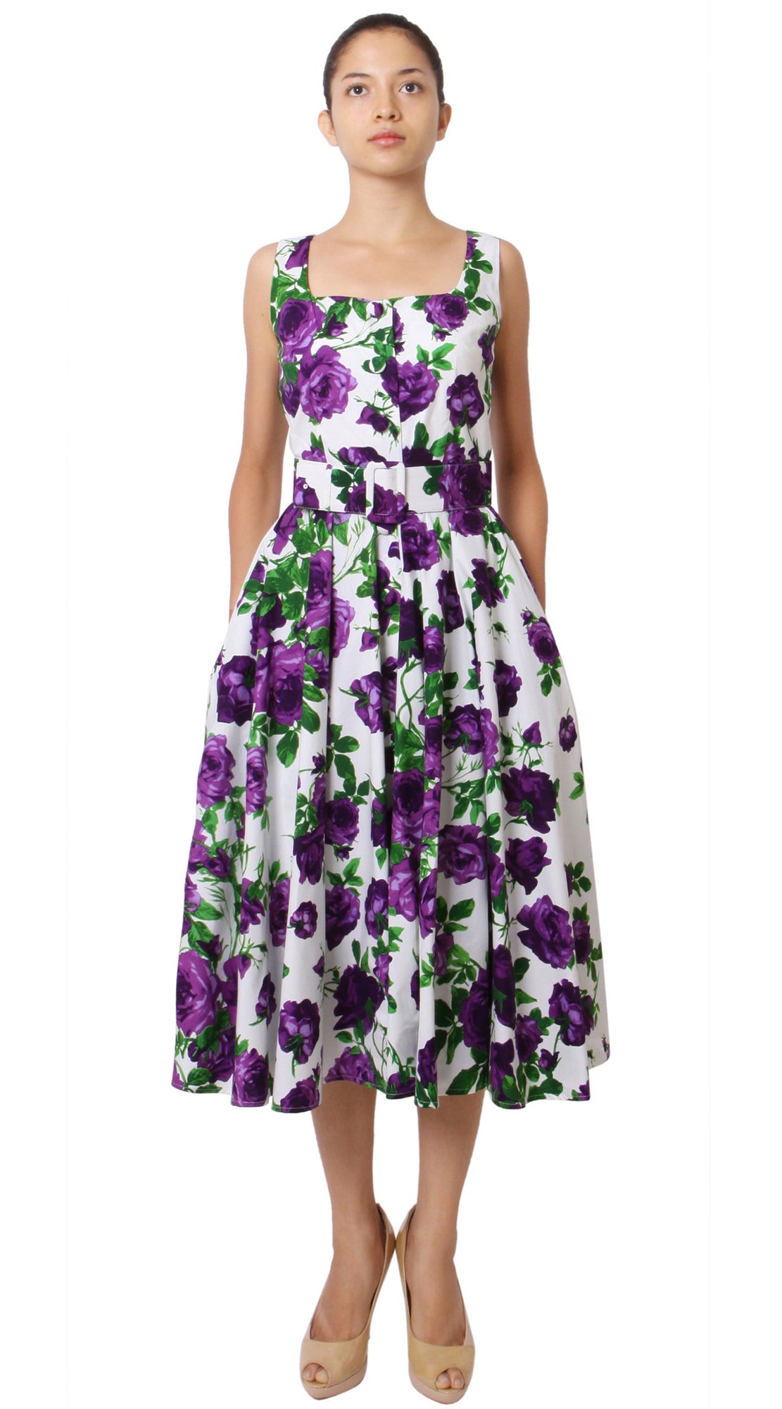 Sleeveless | Sicilian Rose | White Lilac | Front | Dress By Samantha Sung