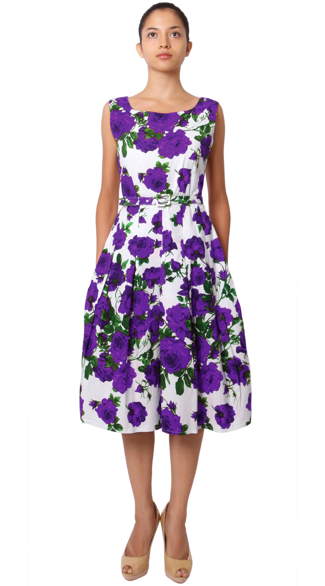 Sleeveless | Sicilian Rose | White Lilac | Front | Dress By Samantha Sung