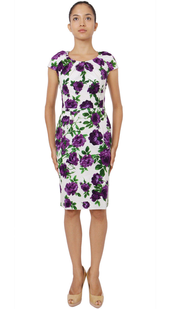 Cap Sleeve | Sicilian Rose | White Lilac | Front | Dress By Samantha Sung