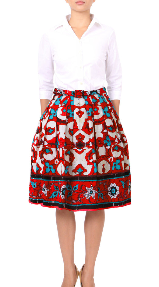 Regular | Sophia Tile | Rose Aqua | Front-1 | Skirt By Samantha Sung