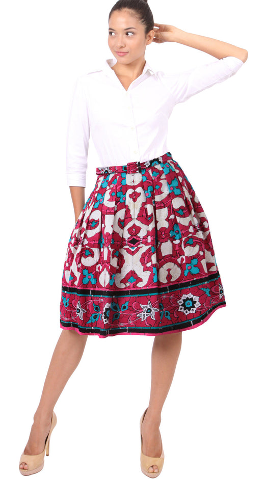 Regular | Sophia Tile | Rose Aqua | Front-1 | Skirt By Samantha Sung