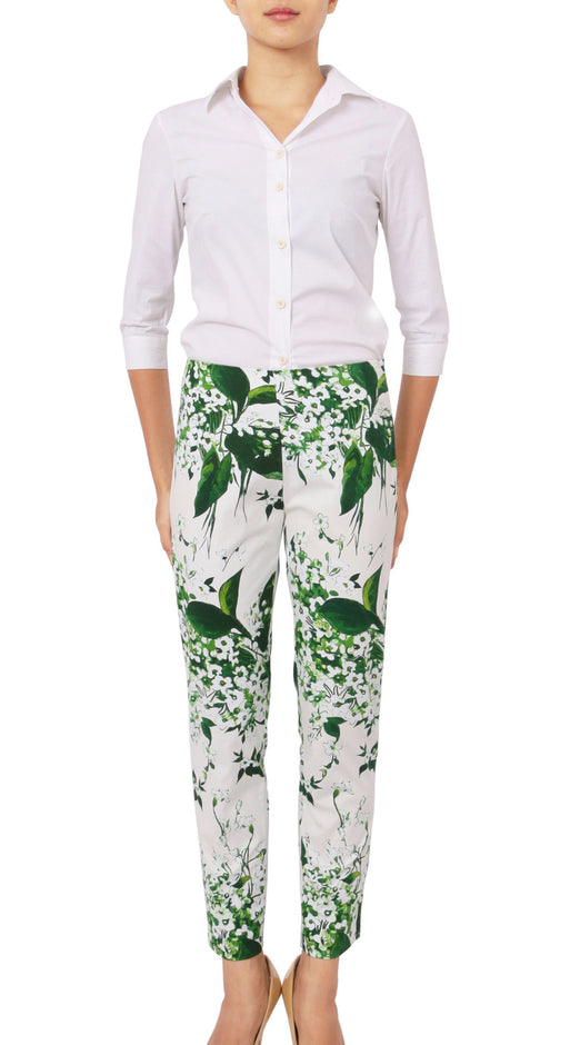 Long | White Blossom | White White | Front-1 | Pants By Samantha Sung