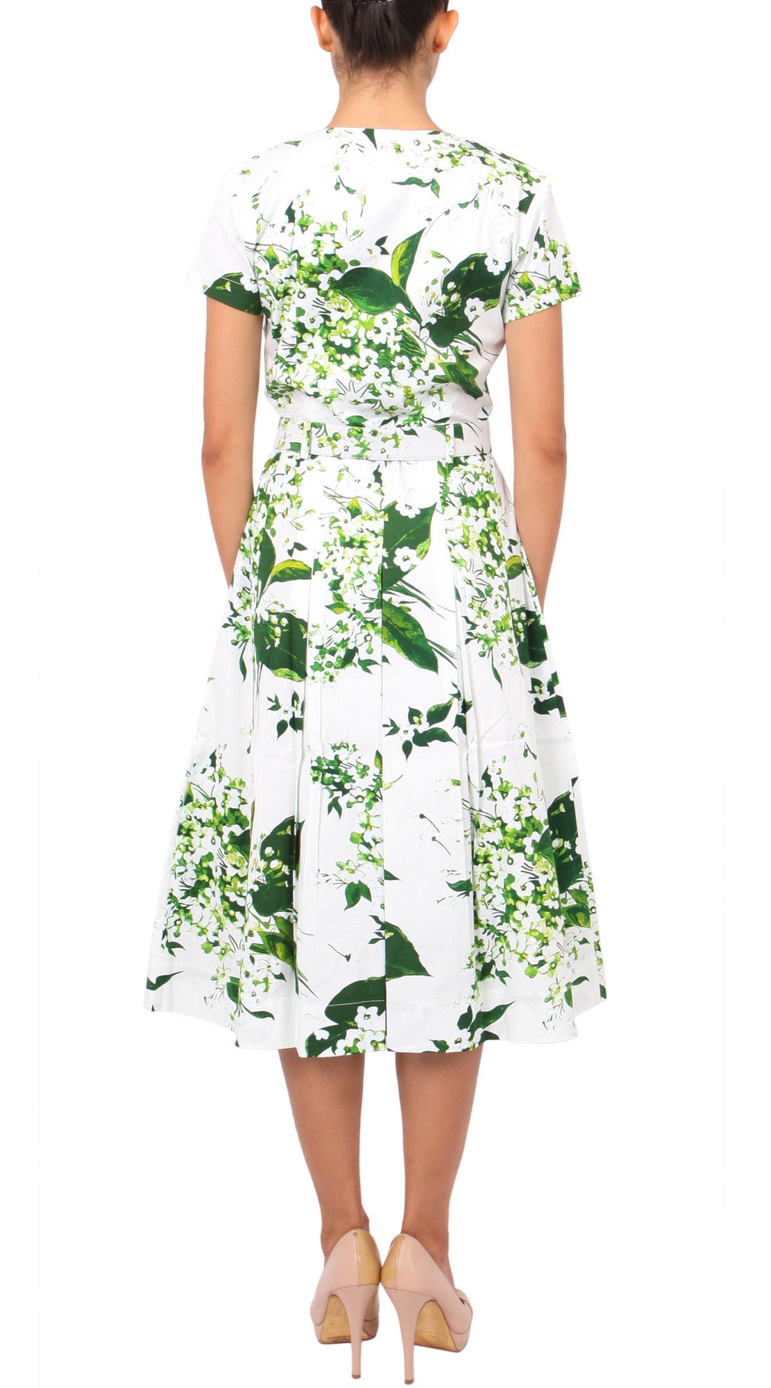 Short Sleeve | White Blossom | White White | Back | Dress By Samantha Sung