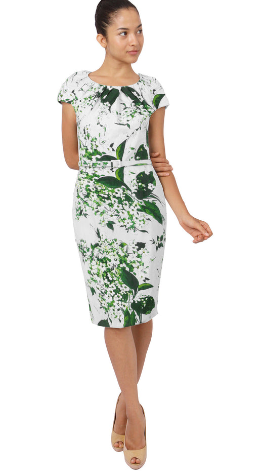Cap Sleeve | White Blossom | White White | Front | Dress By Samantha Sung