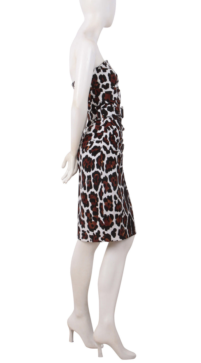 Strapless | White Jaguar | White Camel | Right | Dress By Samantha Sung