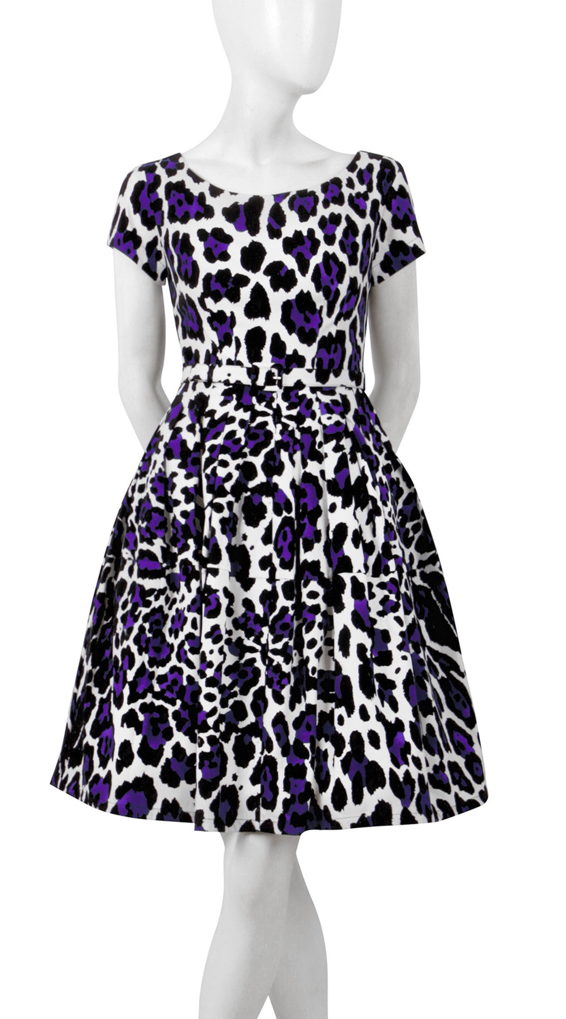Short Sleeve | White Jaguar | White Lilac | Front | Dress By Samantha Sung