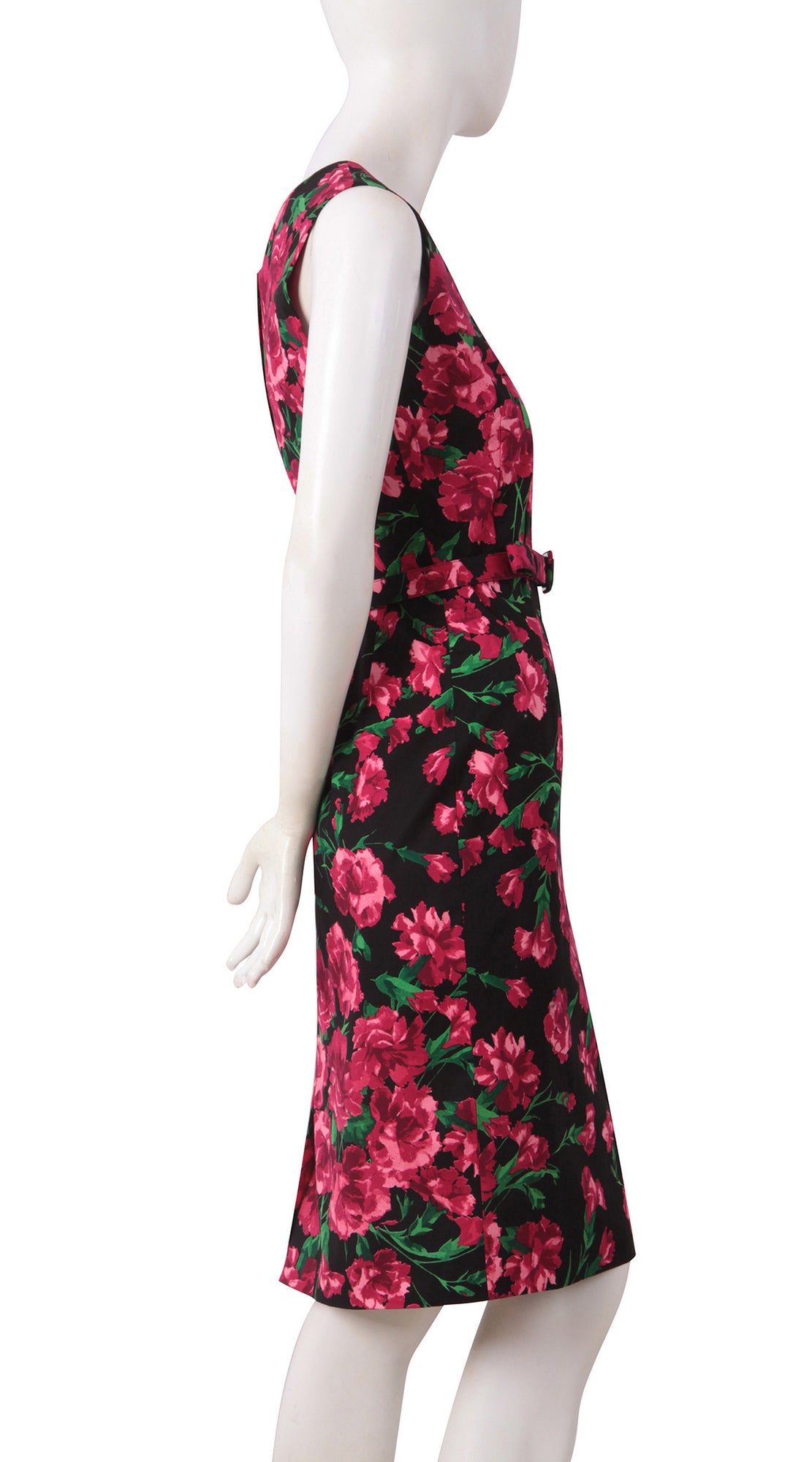 Sleeveless | Winter Carnation Black | Black Fuchsia | Right | Dress By Samantha Sung