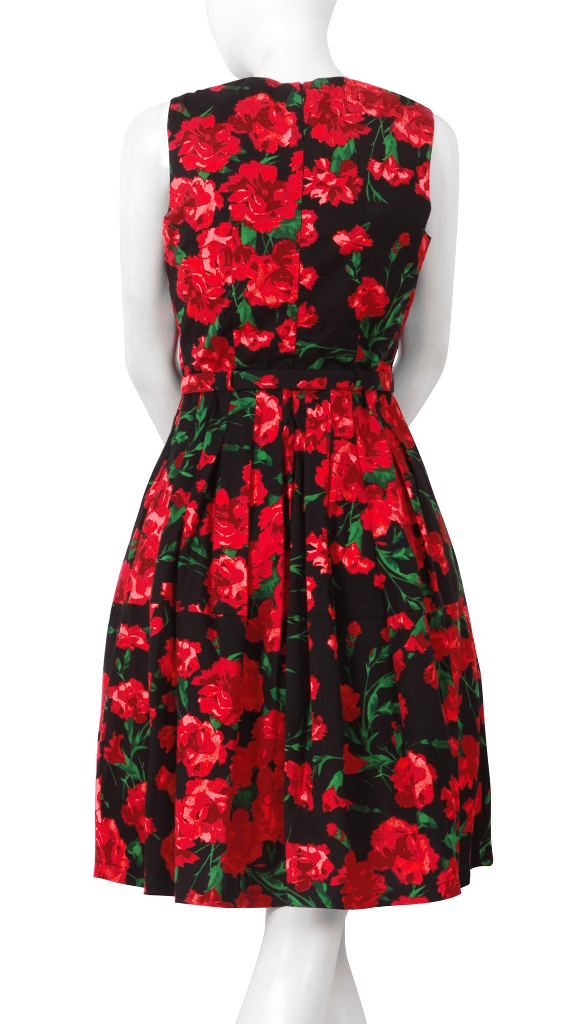 Sleeveless | Winter Carnation Black | Black Indian Red | Back | Dress By Samantha Sung