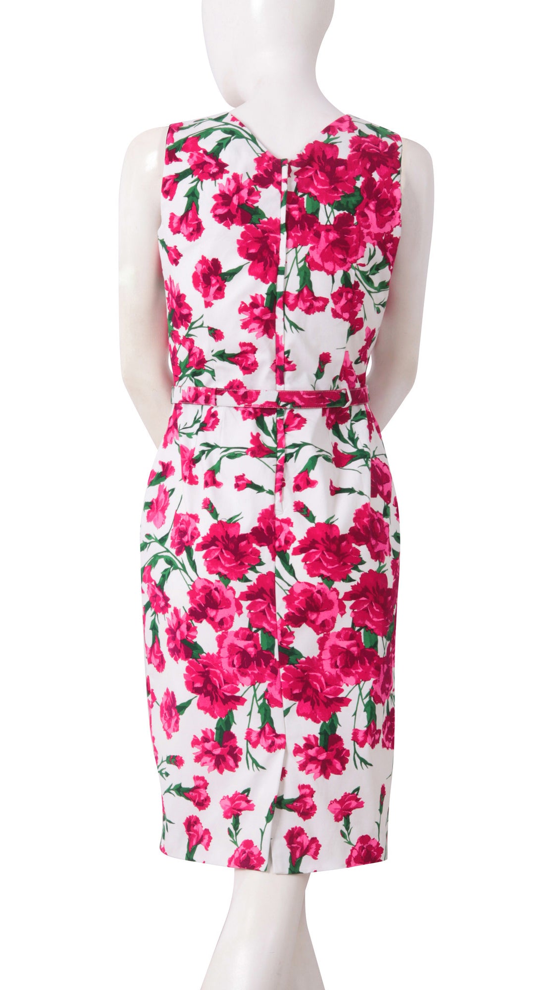 Sleeveless | Carnation | White Rose | Front | Dress By Samantha Sung