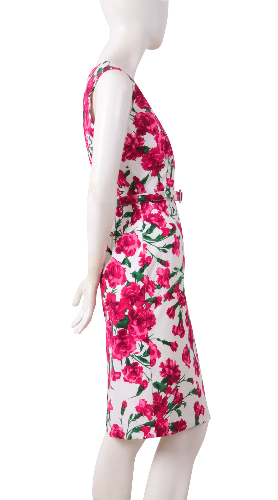 Sleeveless | Carnation | White Rose | Right | Dress By Samantha Sung
